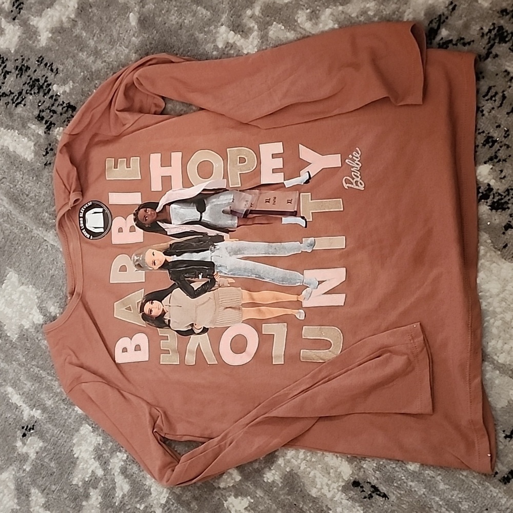 H1 - Cute NEW Barbie Long Sleeve Tee Girls XL